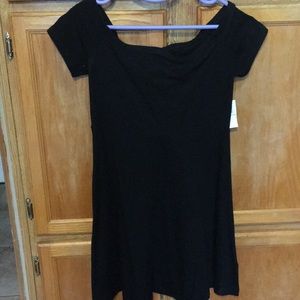 Black off shoulder dress